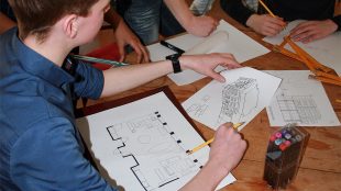 Michiel van Zoest Architectuur Architectuurworkshops en projectonderwijs_workshop bouwkundig schetsen_Mondial College 2020 001